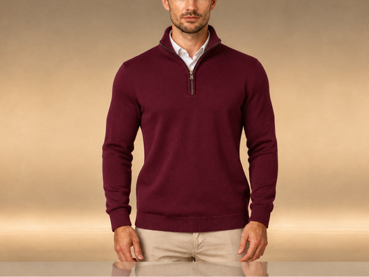 Wine Red Quarter Zip