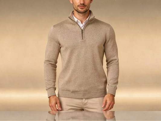 Sahara Beige Quarter Zip