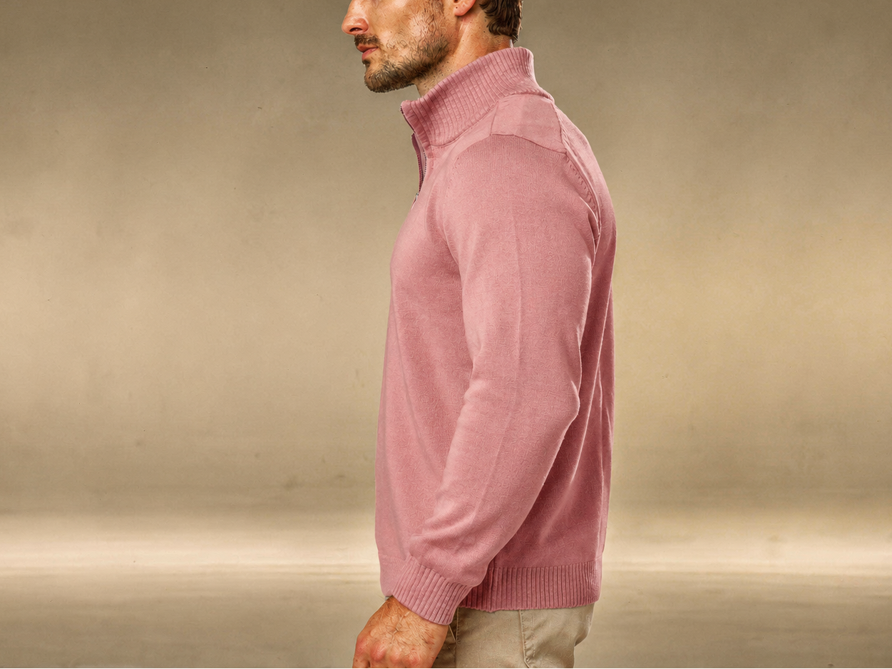 Pink / Rose Quarter Zip Mens