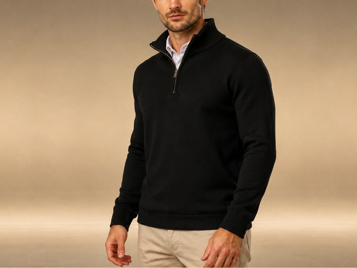 Midnight Black Quarter Zip