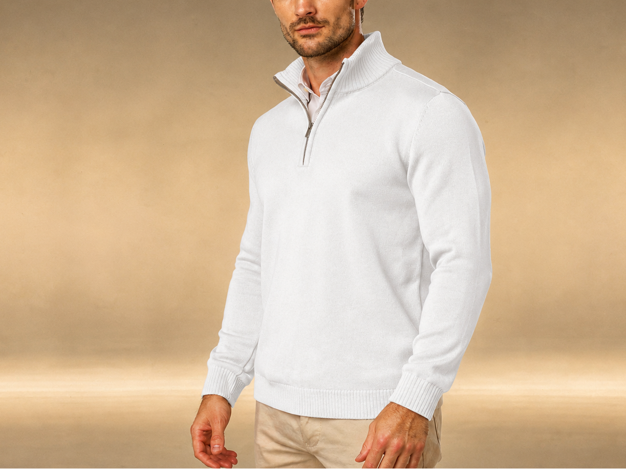 Arctic White Quarter Zip