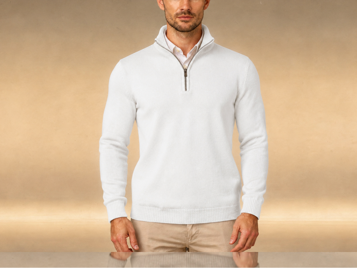 Arctic White Quarter Zip