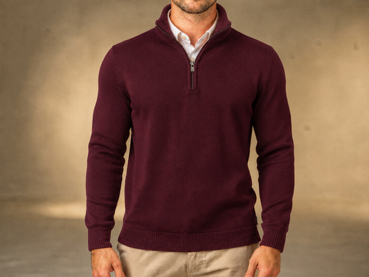 Wine Red Quarter Zip
