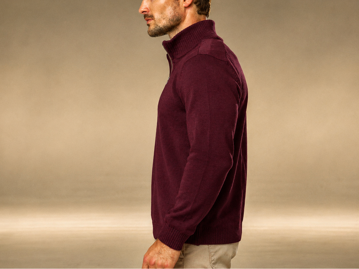 Wine Red Quarter Zip