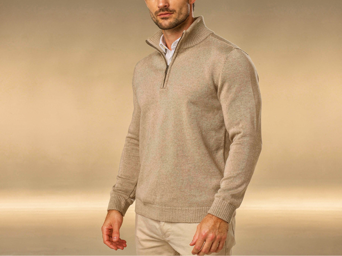 Sahara Beige Quarter Zip