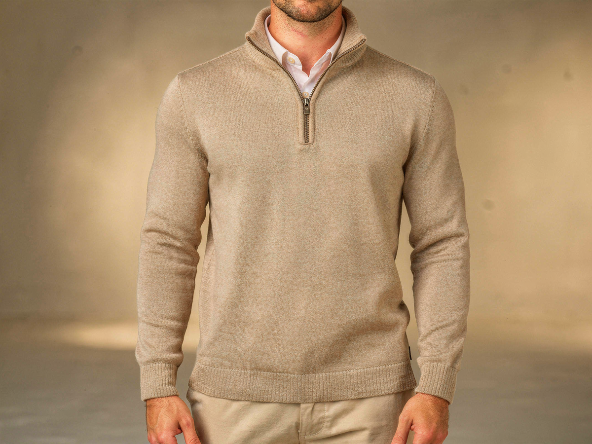 Sahara Beige Quarter Zip